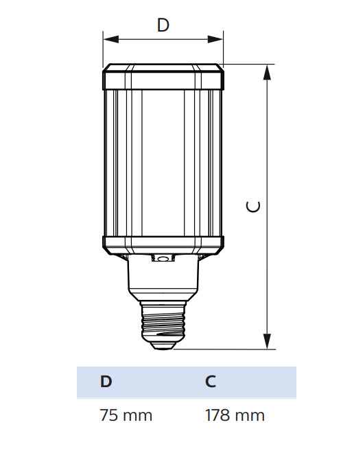 philips Ympärisäteilevä lamppu e27 830 3800lm 80w=28w em/230v