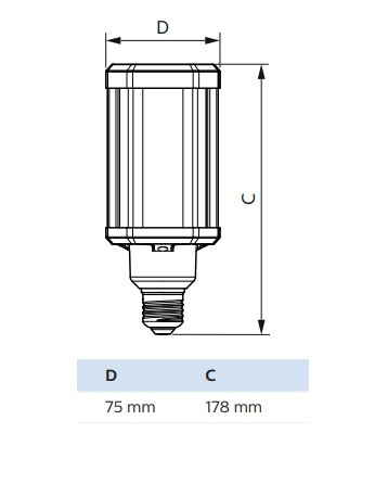 philips Rundstrålande lampa led hpl nd 28-21w e27 830