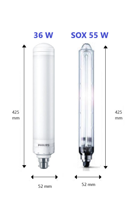 philips Syväsäteilijälamppu b22 840 5000lm 55w=36w 230v
