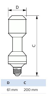 philips Rundstrålande lampa e27 727 5400lm em 70w=34w