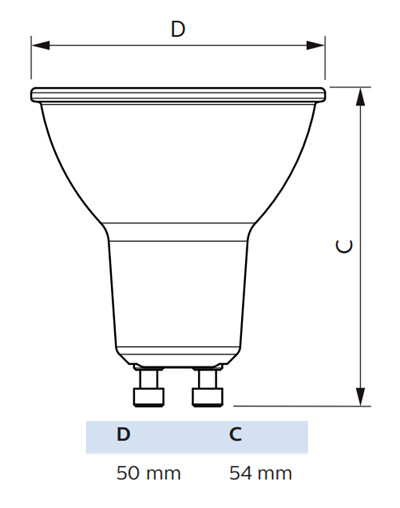 philips Spotlight gu10 930 365lm 50w=3.7w 36d