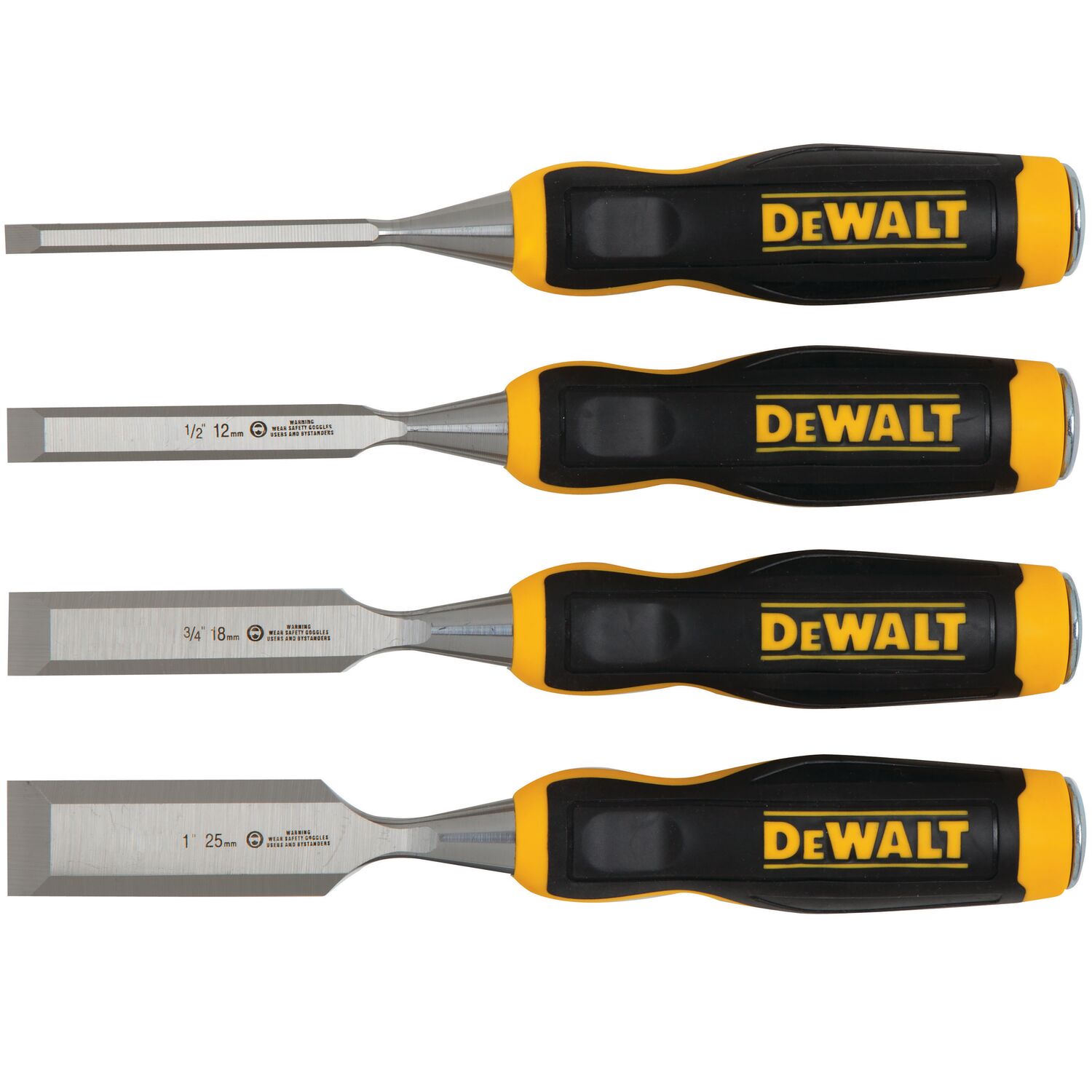 STÄMJÄRN DEWALT 4ST 8, 12, 18, 25 MM