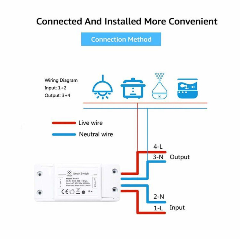 woox Pintakytkin wifi älykytkin 10a 100-240vac