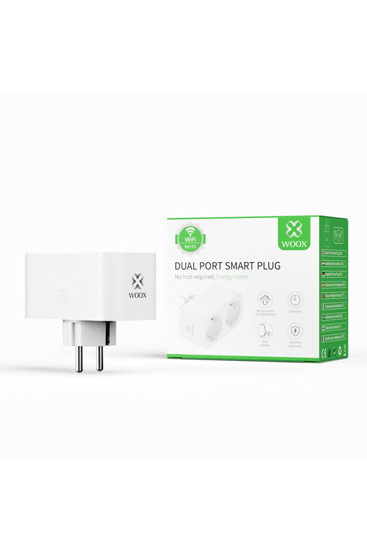 woox Vägguttag wifi dual 230vac 16a 3680w