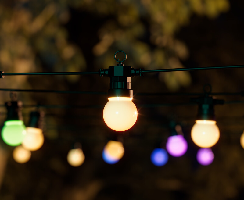 woox Kausivalo-finnsat led-valoketju 9m rgb+cct ip65