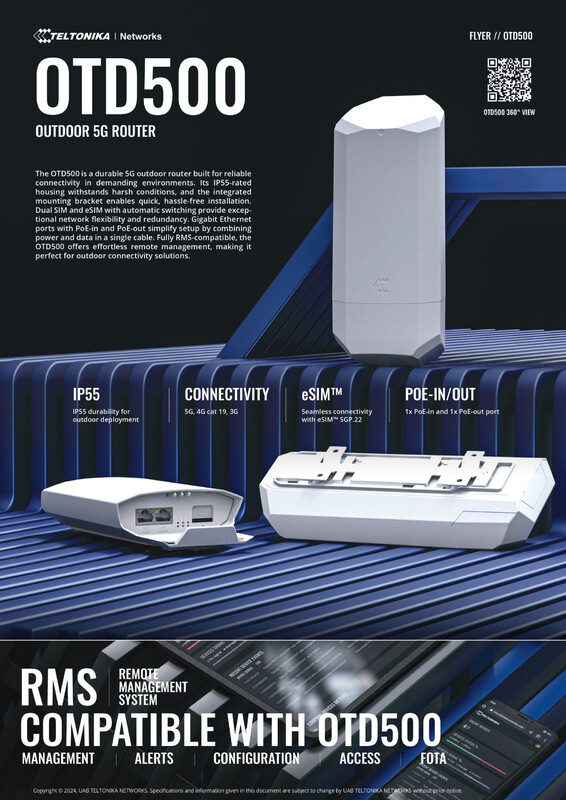 teltonika Router 5g nr cat20 2ant poe o/i ip55