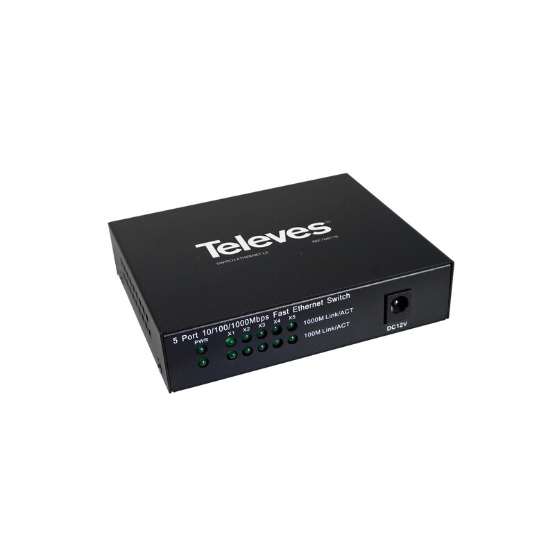 televes Ethernet switch datacom 5xgbe, 10/100/1000 mbps