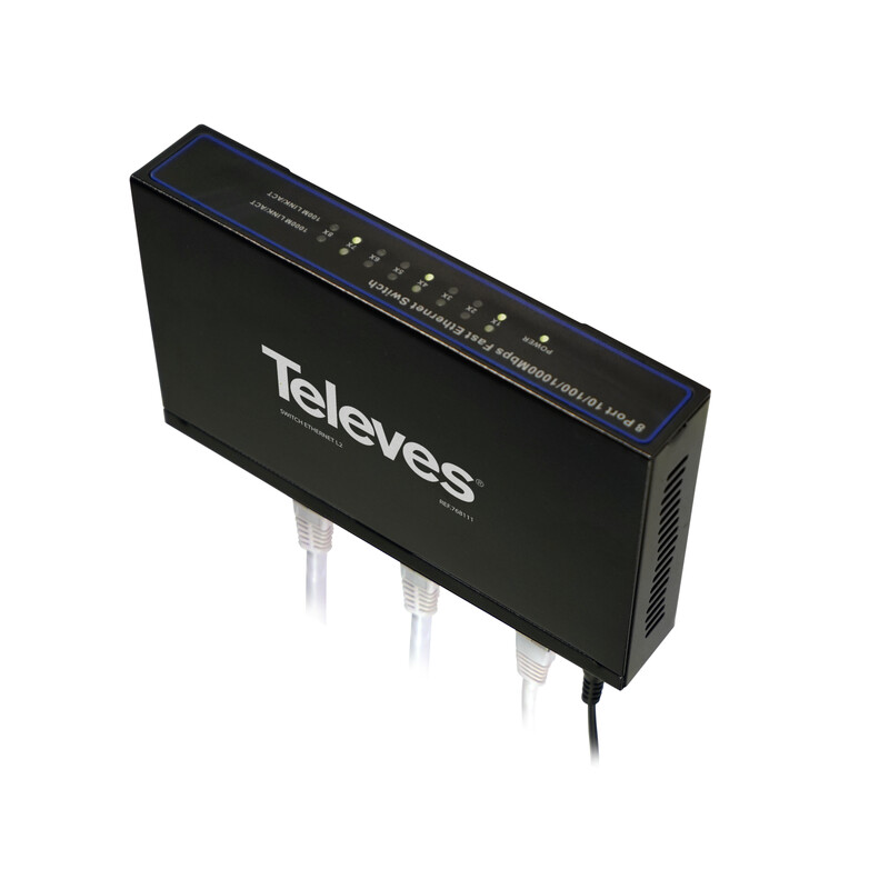 televes Ethernet switch datacom 8xgbe, 10/100/1000 mbps
