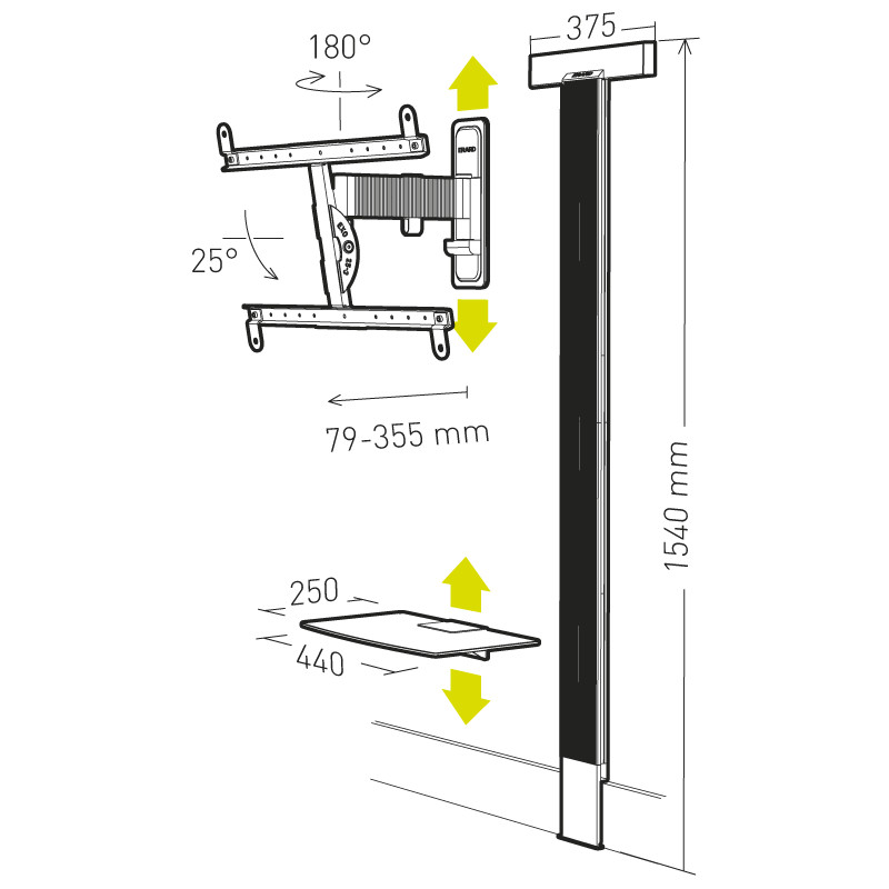 erard Wall bracket exostand600 all-in-one 40-85in
