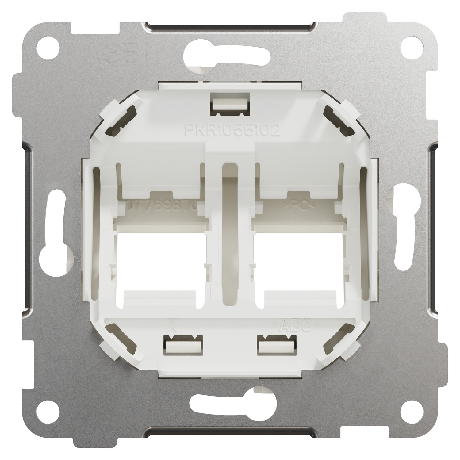 schneider electric Sentralplate elko 2x keystone skrå innfelt, m/støvdeksel, ph