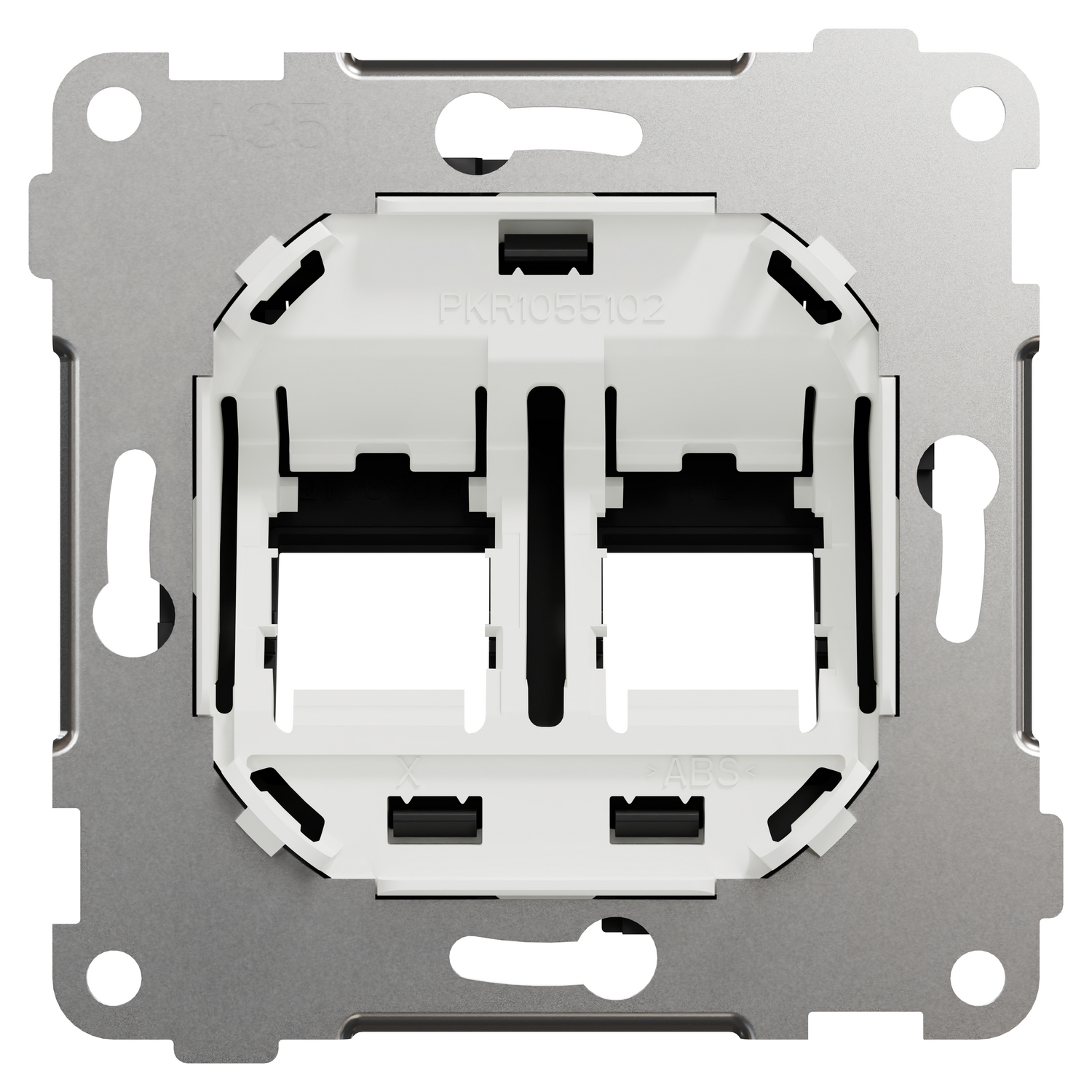 schneider electric Sentralplate elko 2x keystone skrå innfelt, m/støvdeksel, so