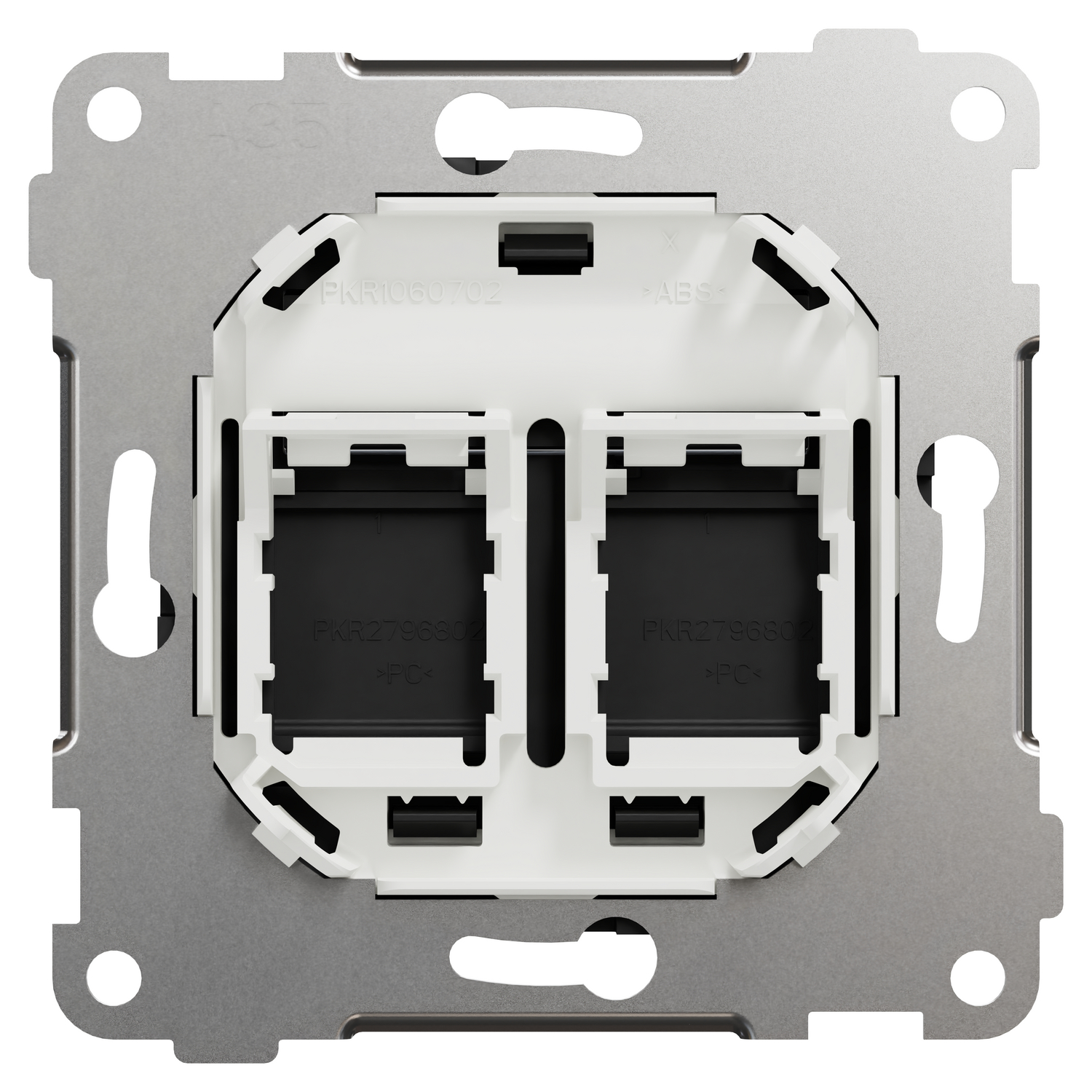schneider electric Tele outlet elko rs16 centre plate 2x keystone flat