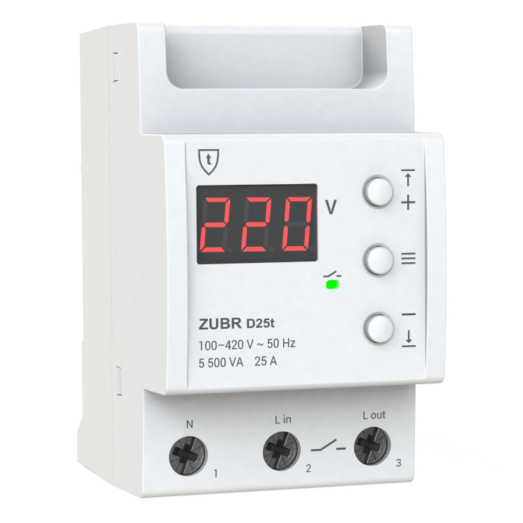 PINGEKONTROLLIRELEE ZUBR DT-25 1F 25A 230V