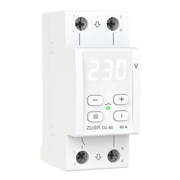 PINGEKONTROLLIRELEE ZUBR D2-40 1F 40A 230V