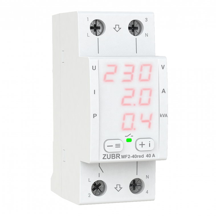 KONTROLLRELEE ZUBR MF2-40 1F 40A 230V