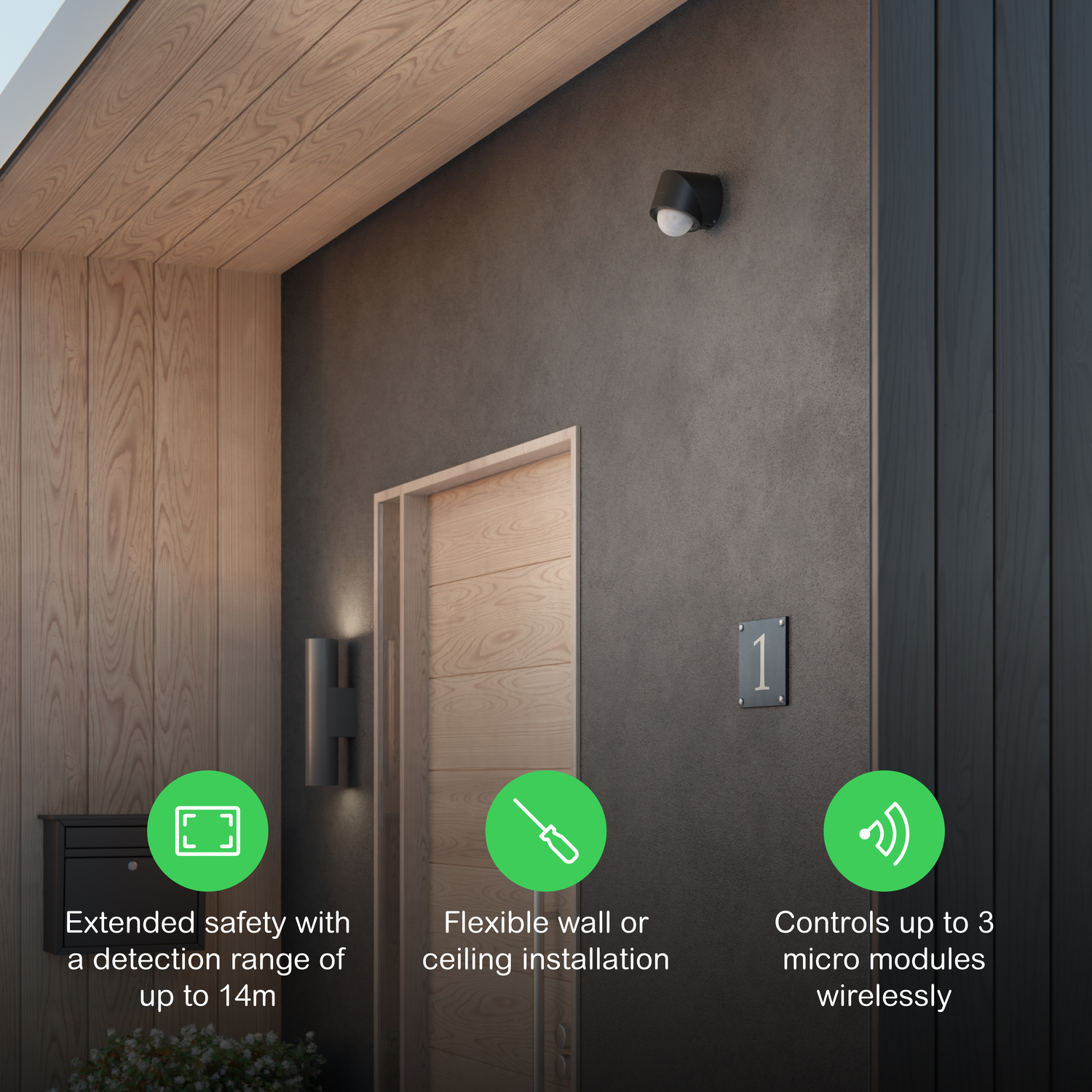schneider electric Liiketunnistin wiser monitoimitunnistin zb, 360 ant