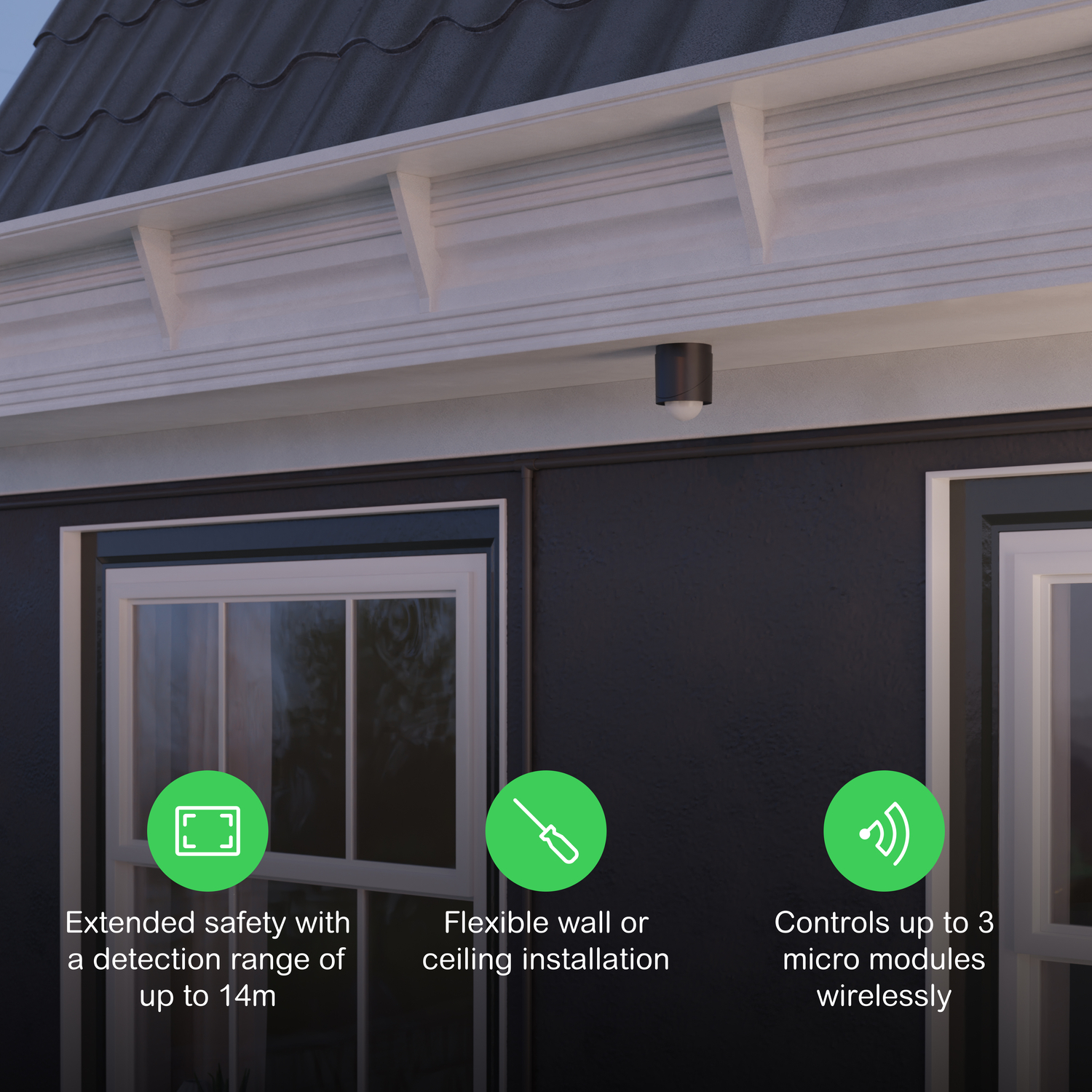 schneider electric Liiketunnistin wiser monitoimitunnistin zb, 360 ant