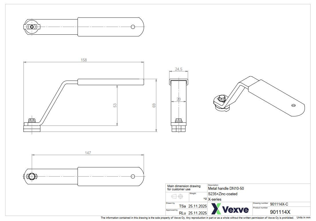 vexve Vexve x teraskäepide dn15-dn50