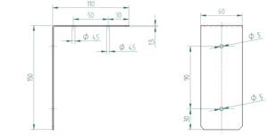 aura Infällbar allmänbruksarmatur carlina console 4cm