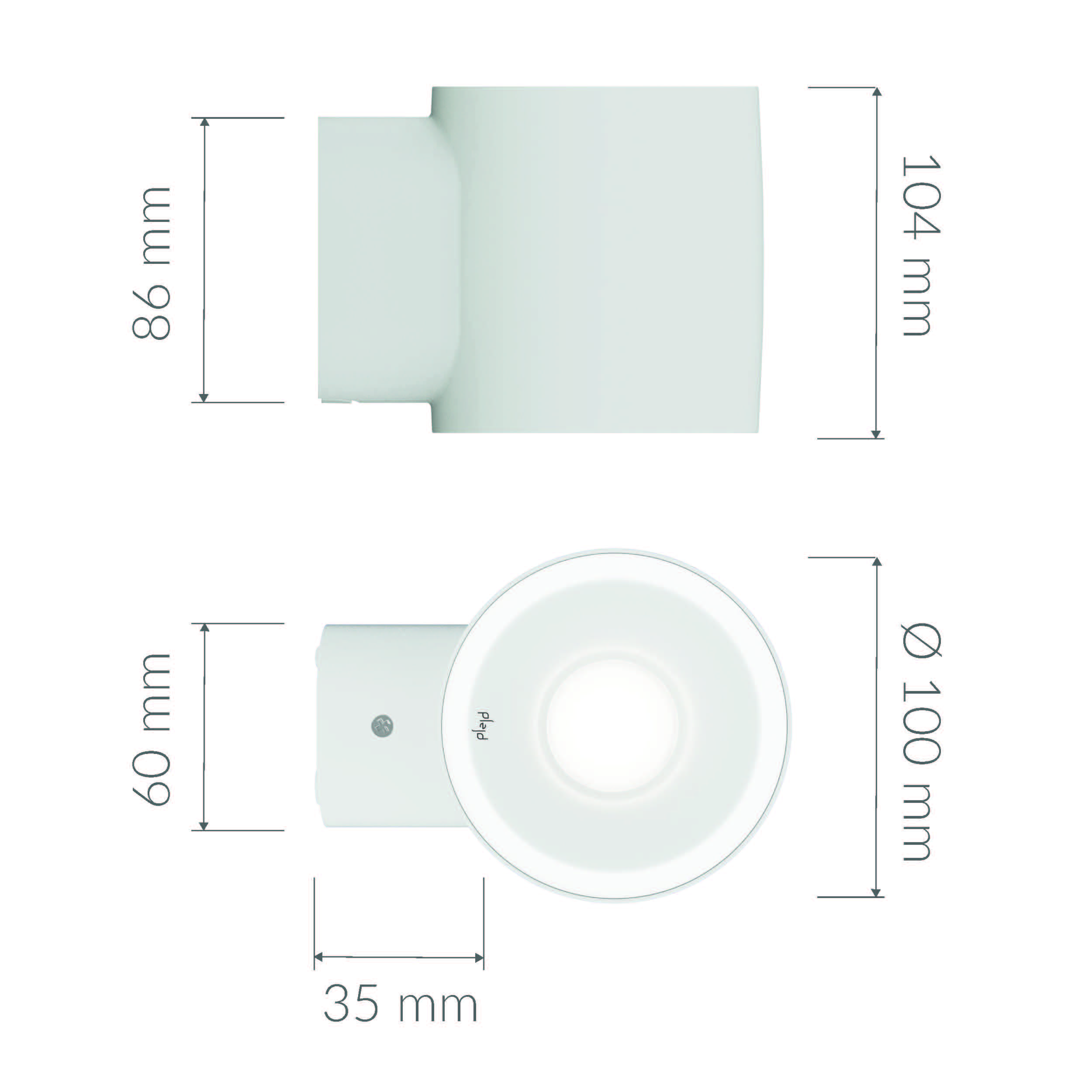 plejd Outdoors wall luminaire out wall luminaire white