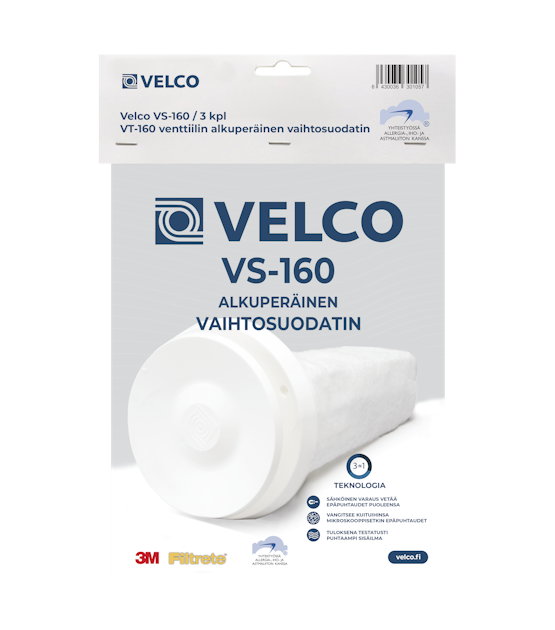 VELCO FILTER VELCO VS-160, VSR-160, VLR-160 3PCE | Window and frame ...