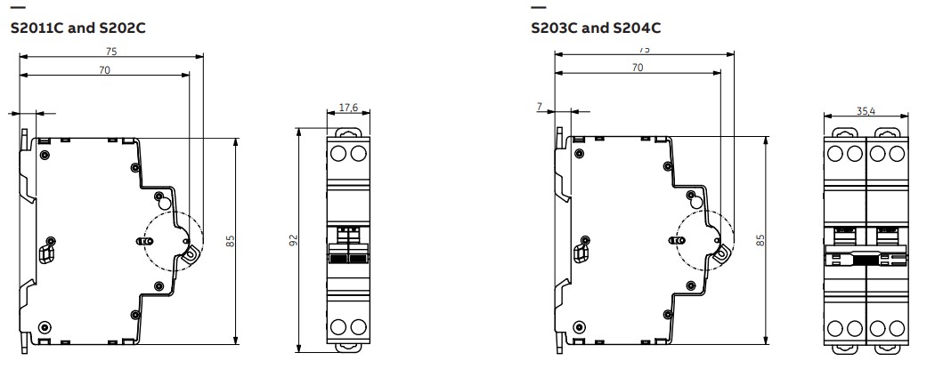 abb smart buildings Johdonsuojakatkaisija s200c 2p b 2a