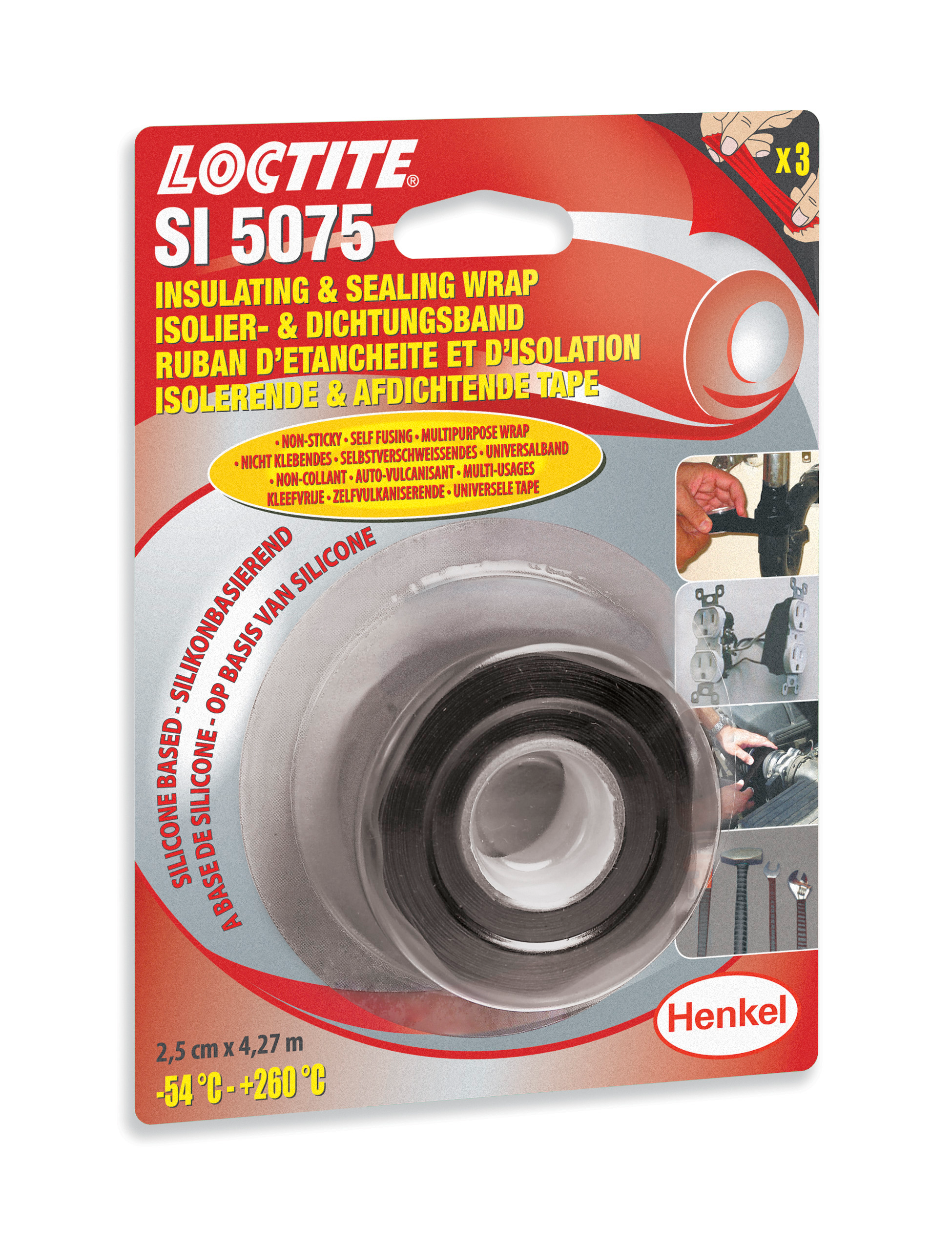 HERMETIZĀCIJAS LENTE 4,27m LOCTITE SI 5075 MELNA
