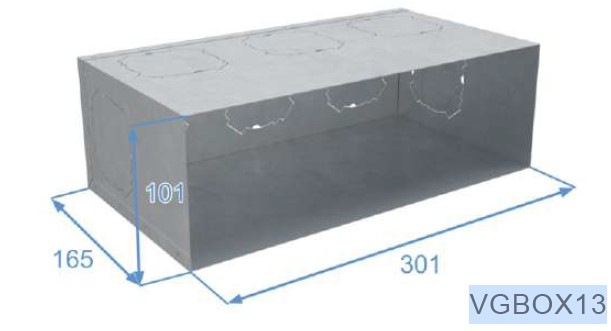 UNIVERSALI DĖŽĖ 301x101mm (8x Ø75mm)