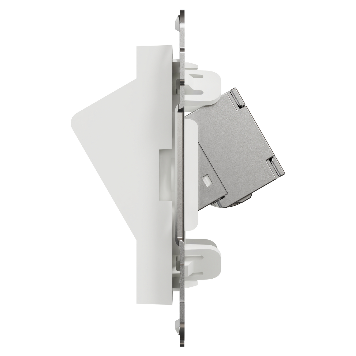 schneider electric Modulæruttak elko, 2xkeystone kat 6a stp, skrå, innfelt, rh
