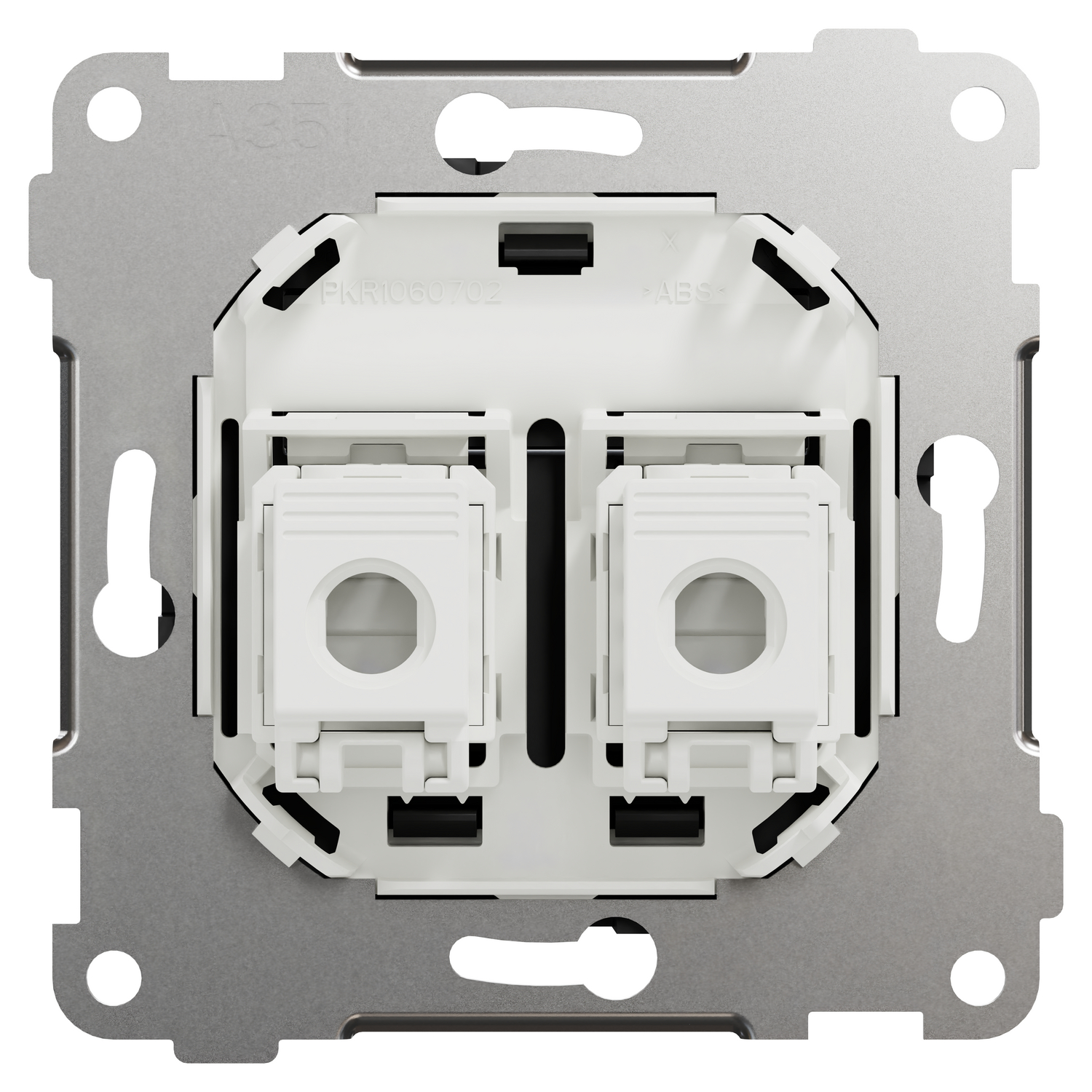 schneider electric Modulæruttak elko, 2xkeystone kat 6 utp, rett, innfelt, so