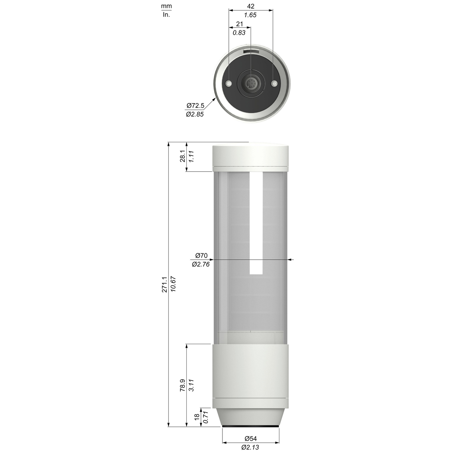 schneider electric Signal light harmony xvts 9 segments io-link  white