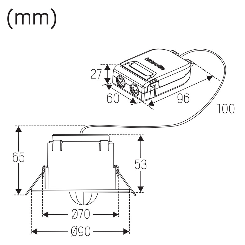 hide-a-lite Presence indicator lightm casambi pir recessed ip20