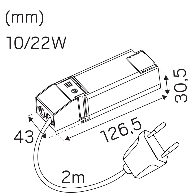 hide-a-lite Elektr. liitäntälaite casambi 250-600ma 22w ip20 wir