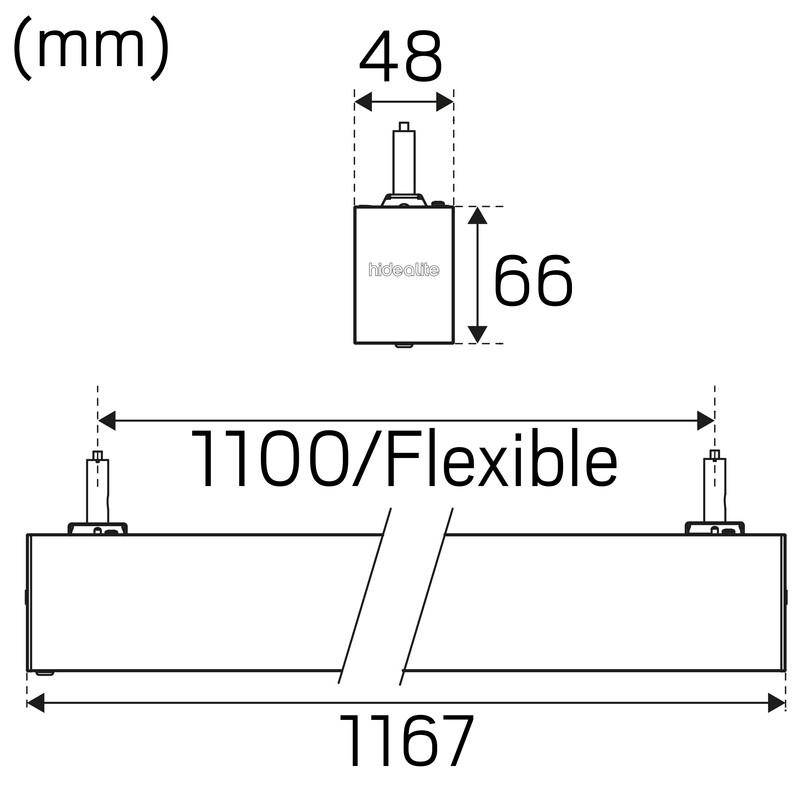 hide-a-lite Susp. lumin. actor basic pend. ip20 5050lm 46w 4k bl dim