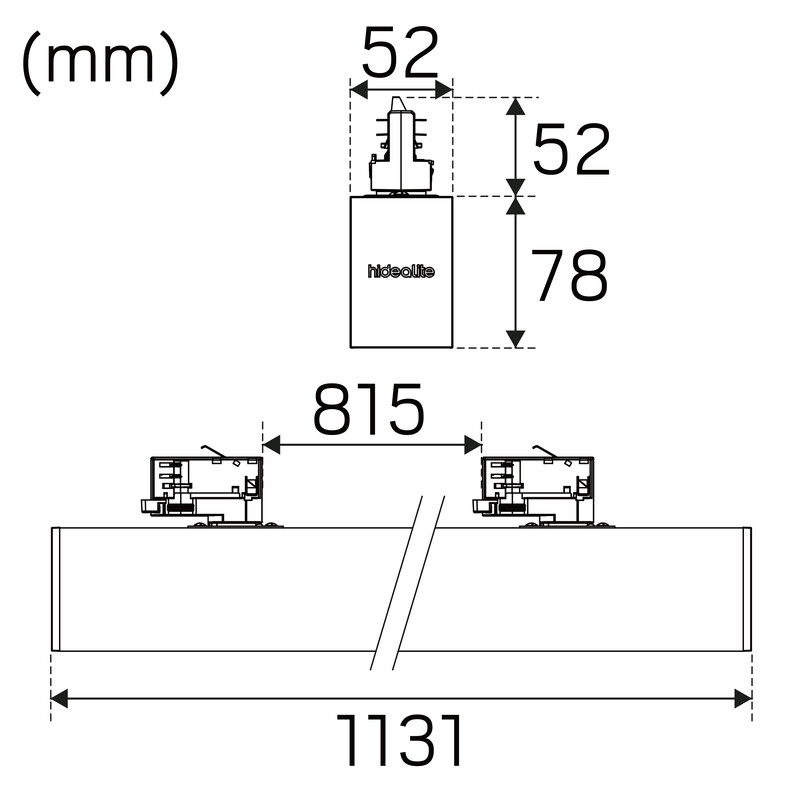hide-a-lite Yleisvalaisin actor g2 track op 3580lm 28w 3/4k wh dim
