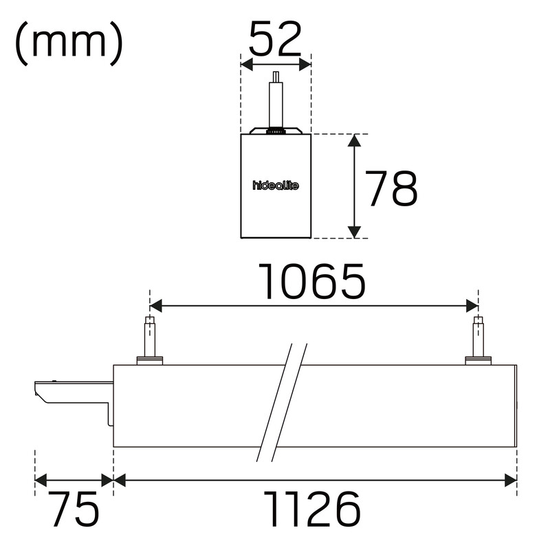 hide-a-lite Susp. lumin. actor basic pend. op 41w 3/4k wh dim ii link