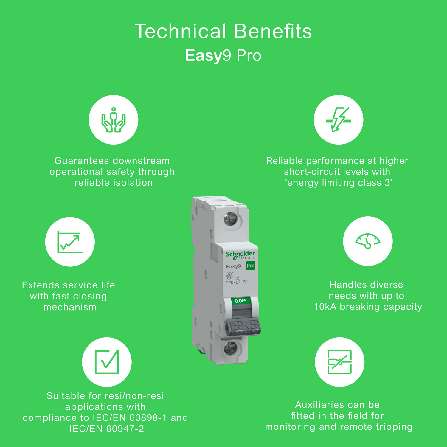 schneider electric Johdonsuojakatkaisija easy9 mcb 1c20 6ka