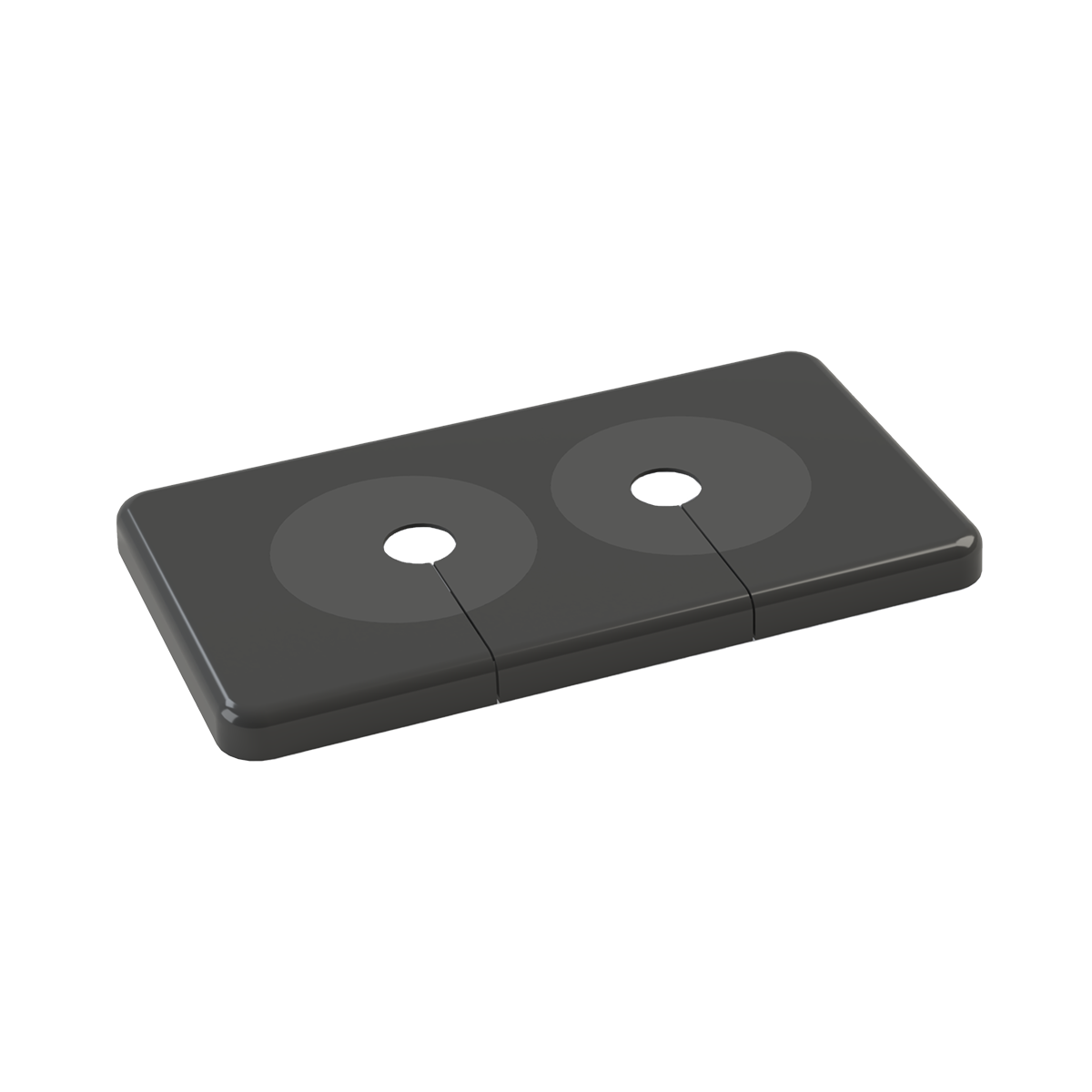 ESCUTCHEON 2-PIPE FALUPLAST 12-18mm, 40mm, C/C GRAY