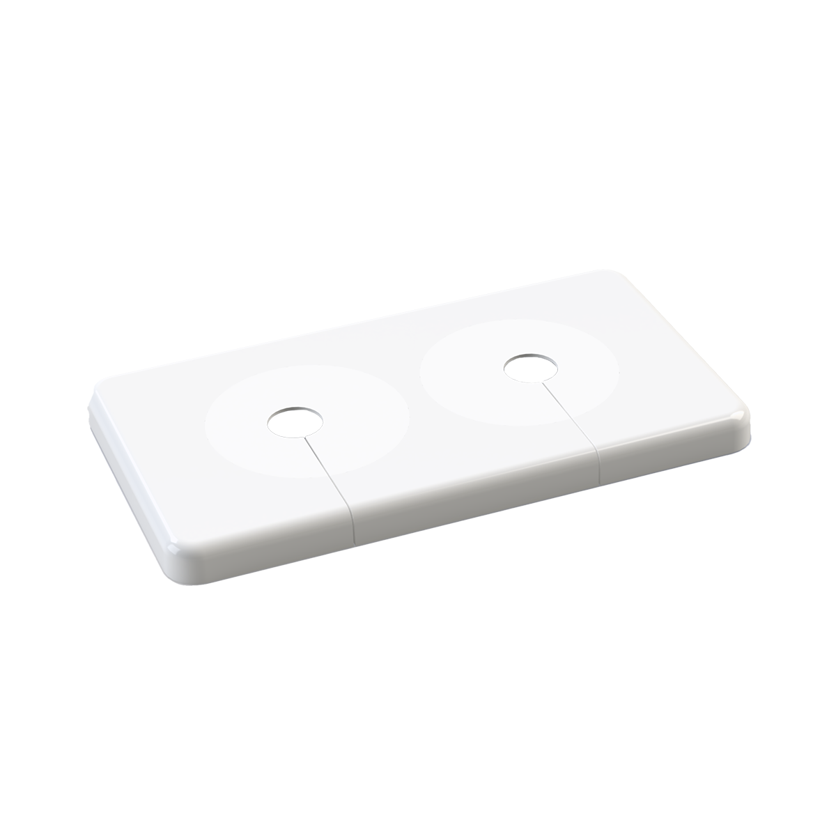 ESCUTCHEON 2-PIPE FALUPLAST 12-18mm, 50mm, C/C WHITE