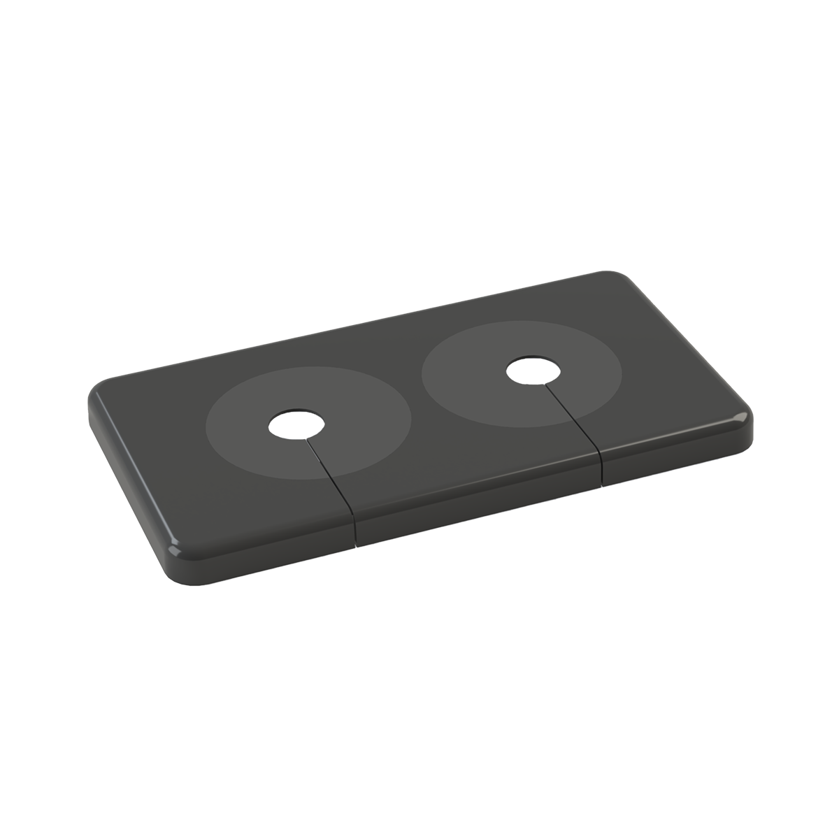 ESCUTCHEON 2-PIPE FALUPLAST 12-18mm, 50mm, C/C GRAY