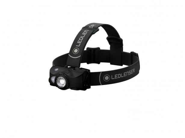 PANNLAMPA LEDLENSER MH8 SVART/SVART 600LM LADDBAR