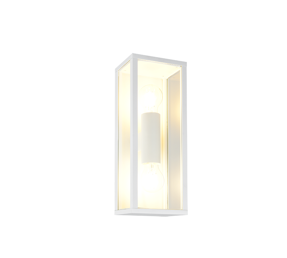 WALL LAMP OUTDOOR TRIO GARONNE IP44 2XE27 MAX 10W MATT WHITE