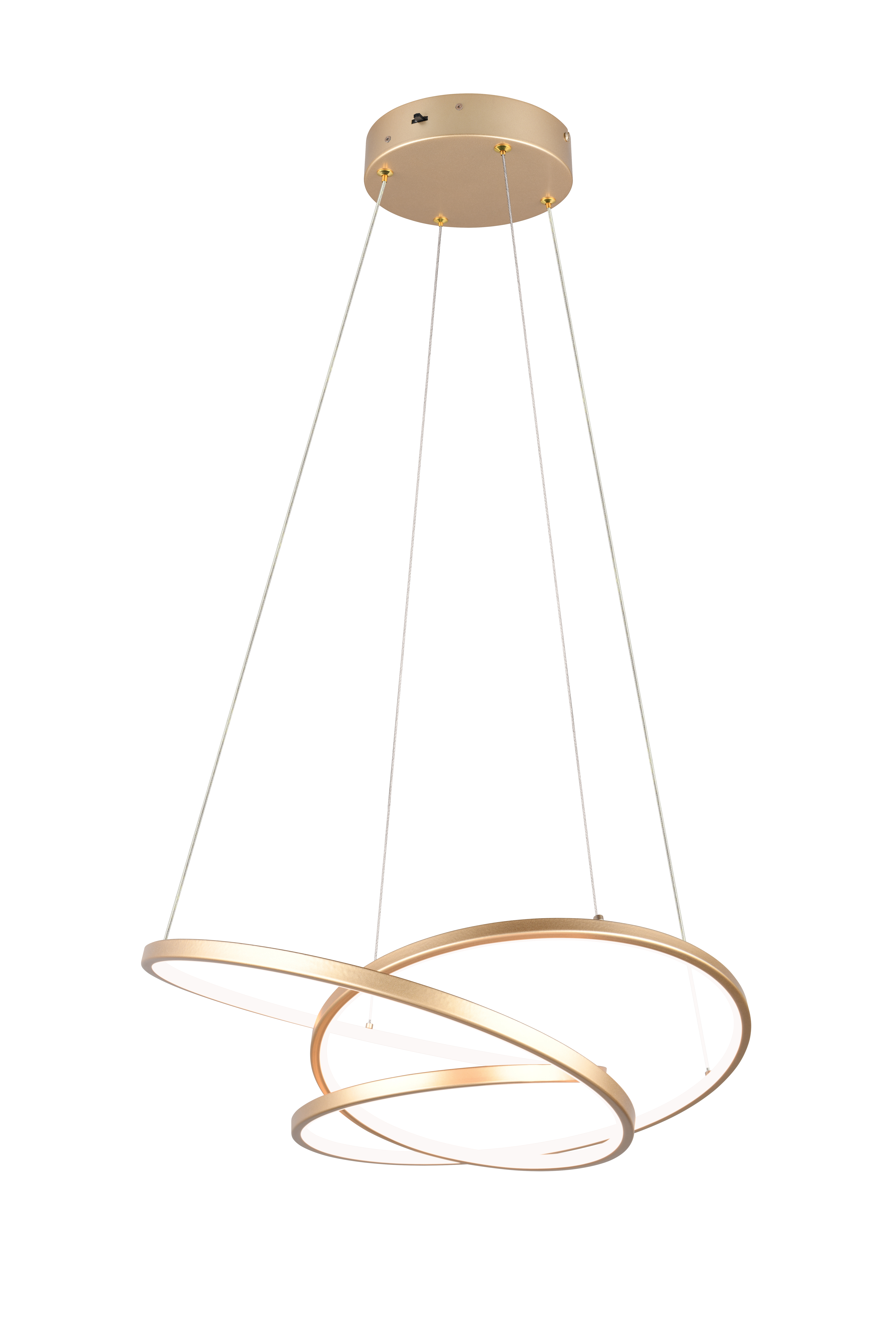 trio Pendant trio darvin 640 34w/2020lm 3cct sdim gold