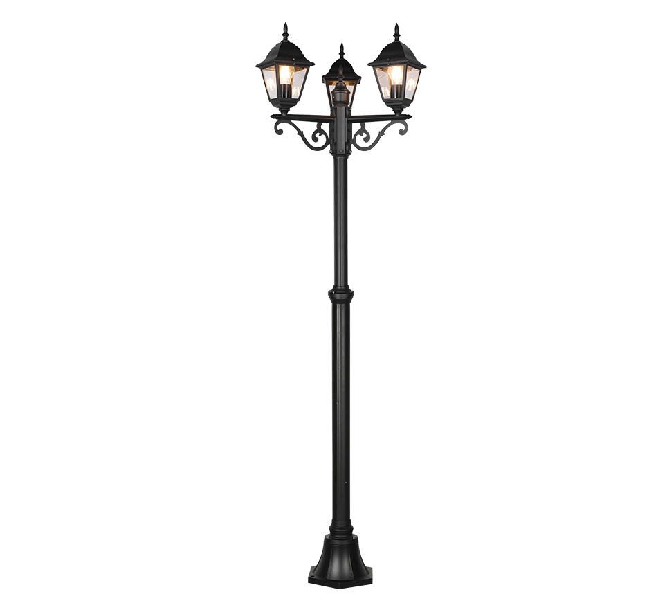 BOLLARD TRIO LIVENZA 2000 IP44 3XE27 MAX 60W BLACK