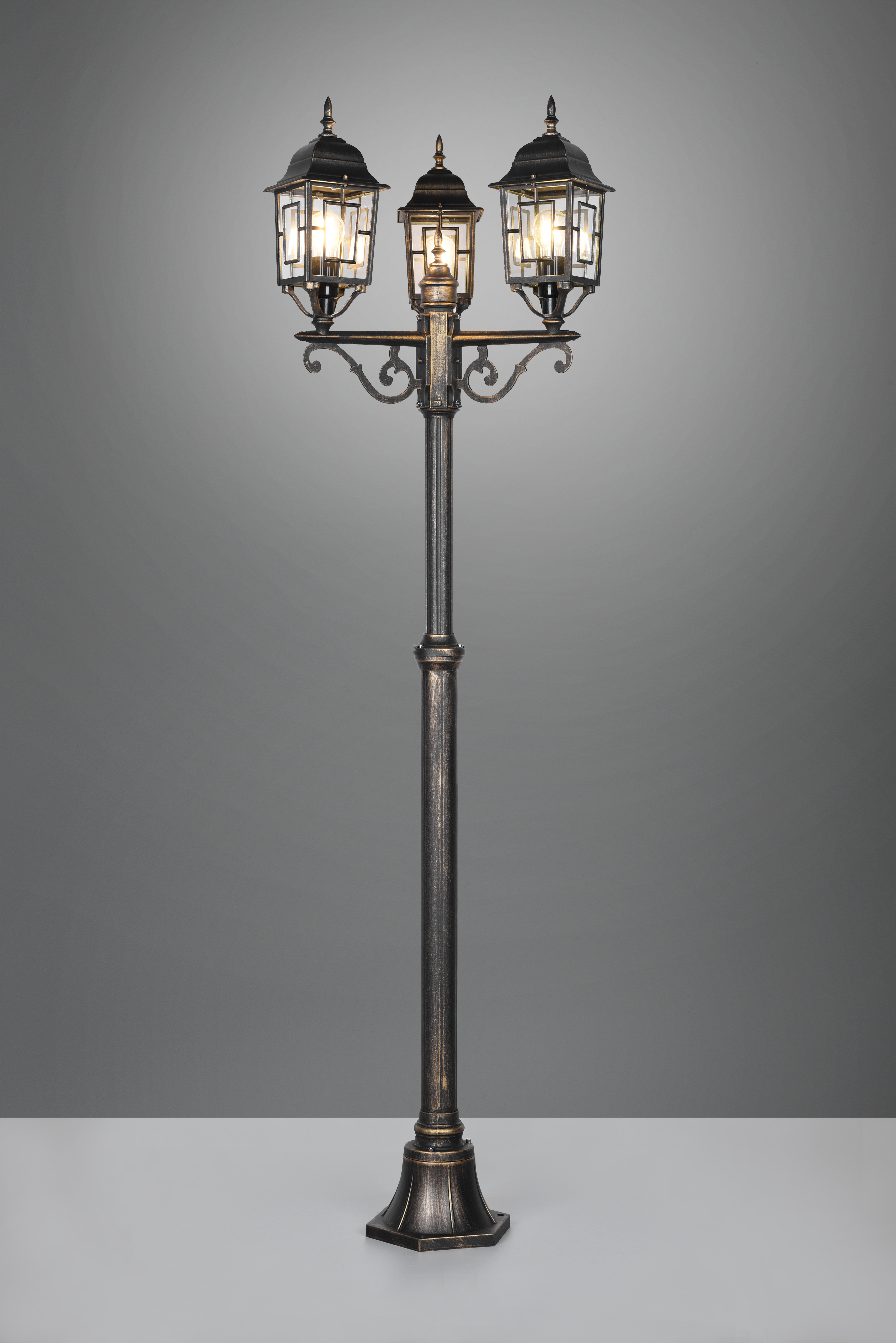 trio Bollard trio volturno 2000 ip44 3xe27 max 60w rustic