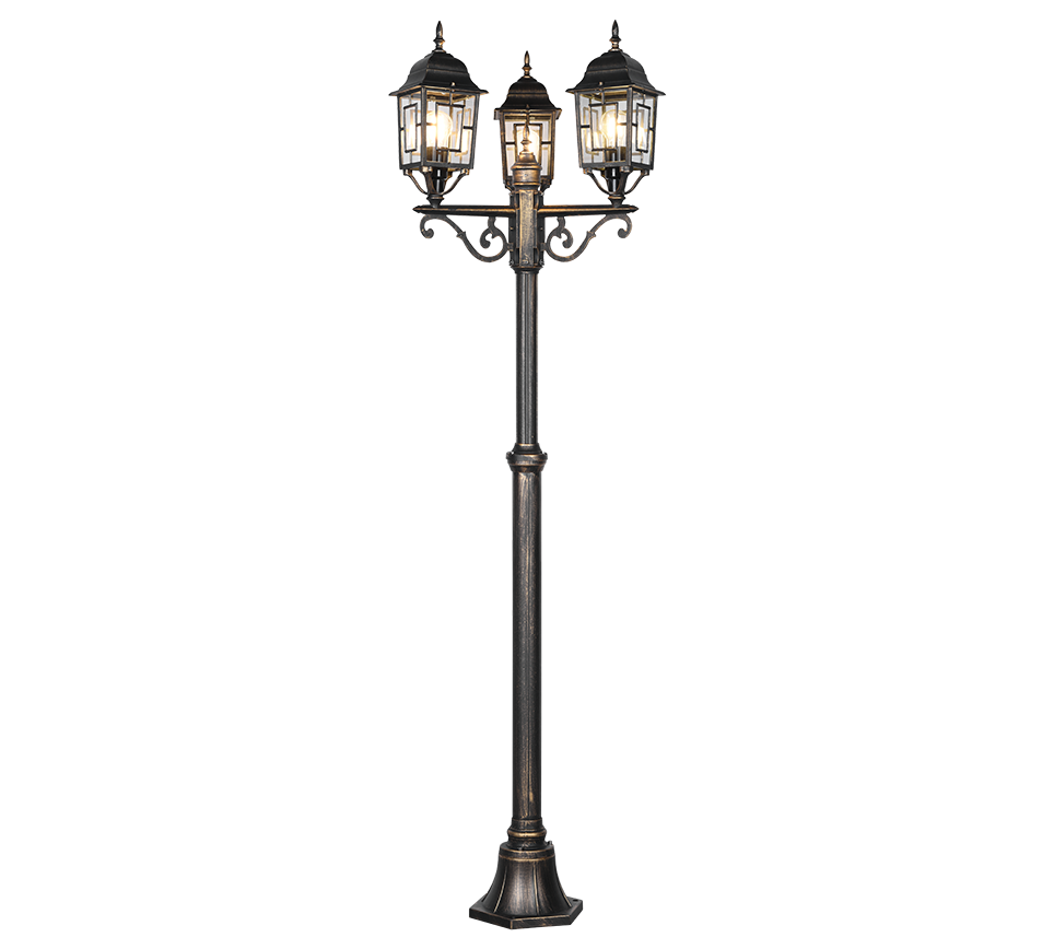BOLLARD TRIO VOLTURNO 2000 IP44 3XE27 MAX 60W RUSTIC