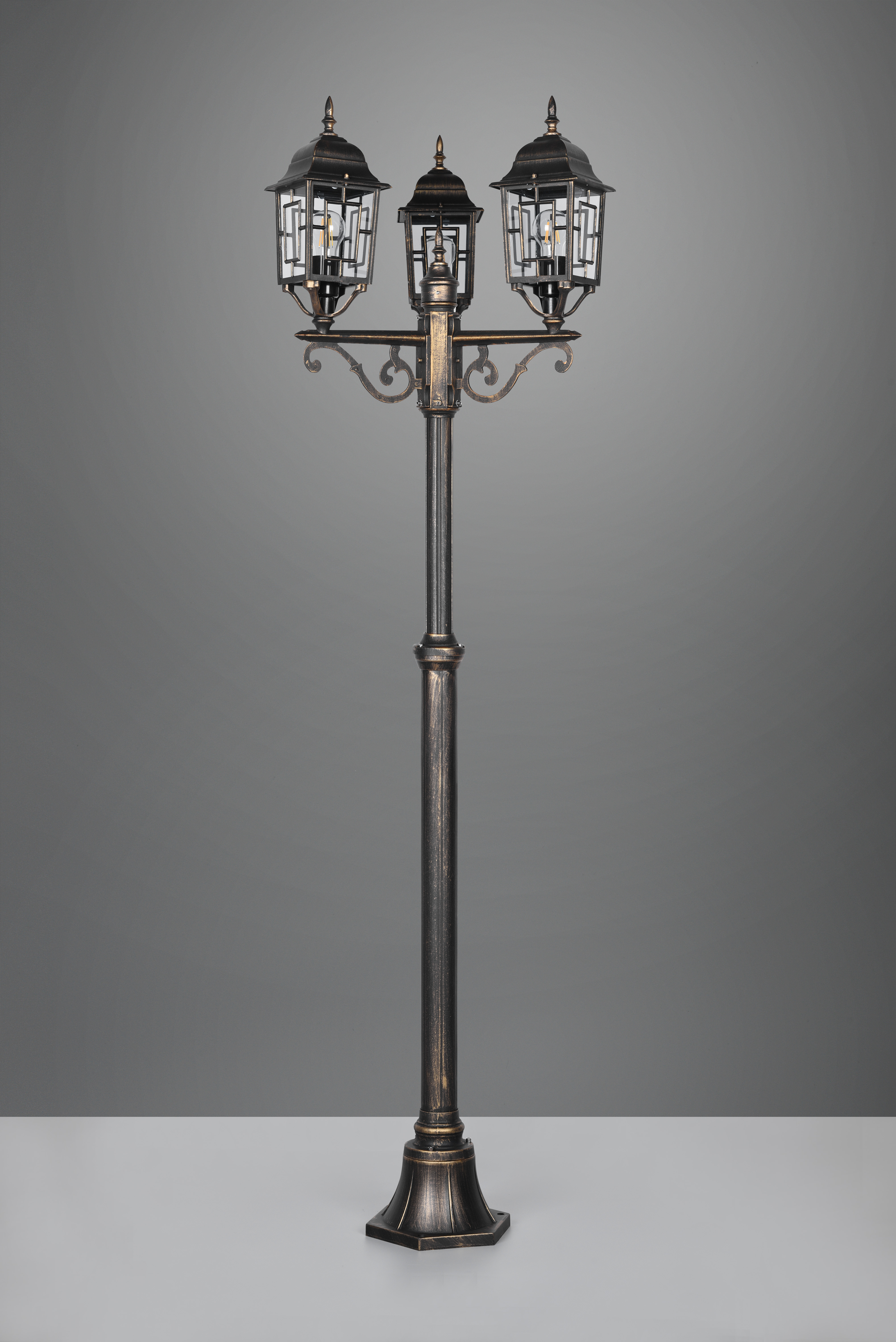 trio Bollard trio volturno 2000 ip44 3xe27 max 60w rustic