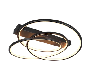trio Ceiling lamp trio darvin 34w/2020lm 3cct sdim bl