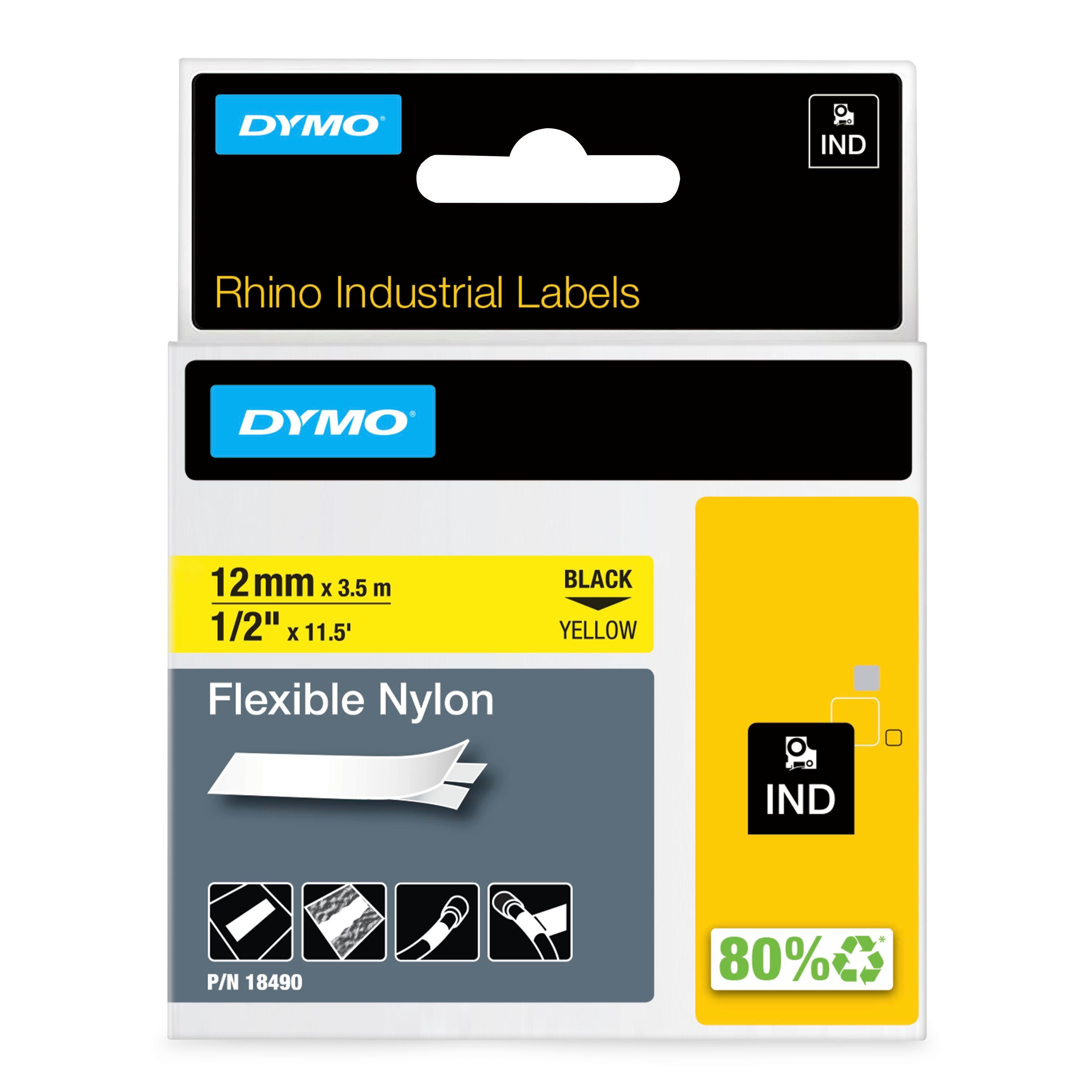 dymo Dymo rhino teippi rh 12mm mu/kelt joust nylon