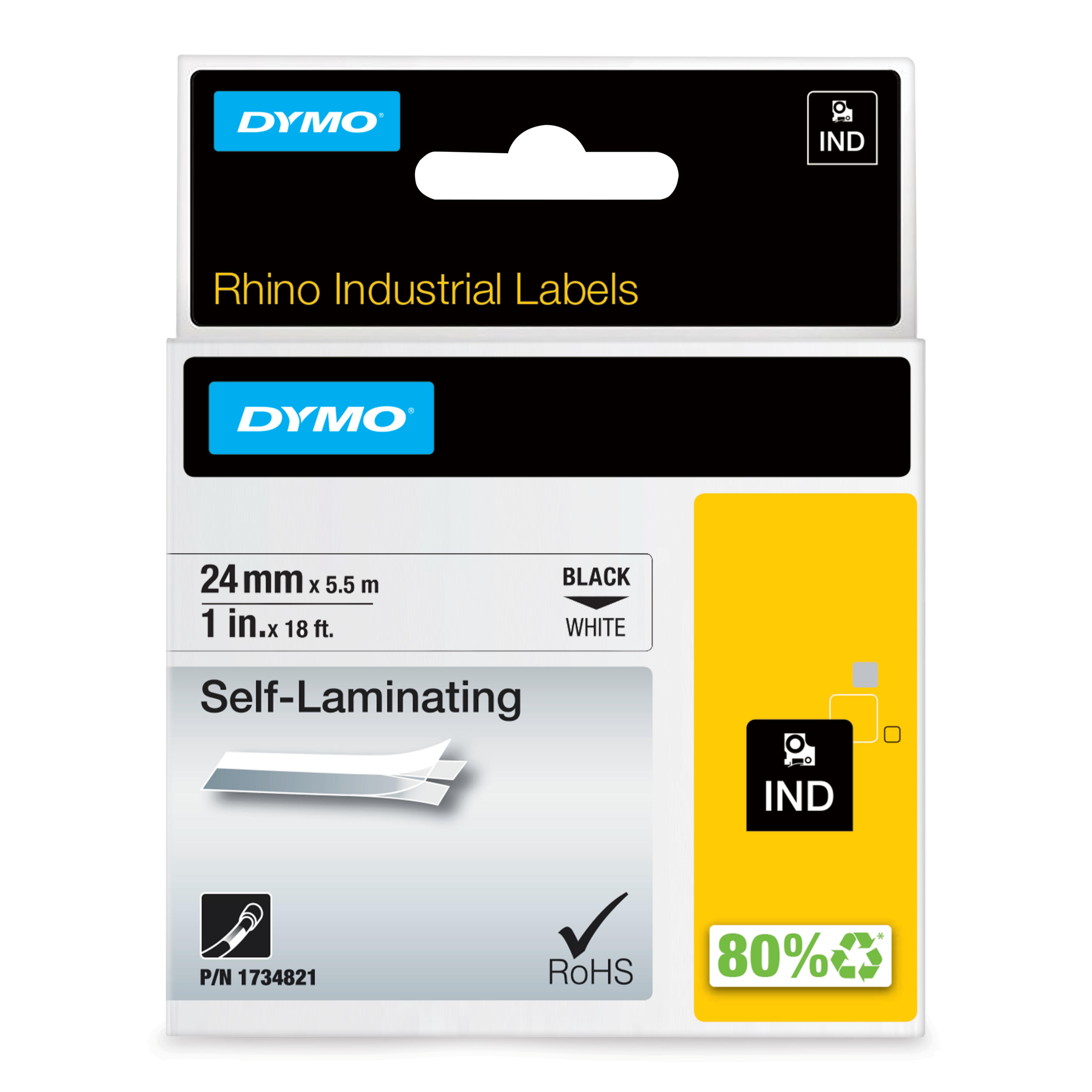 dymo Dymo rhino teippi rh 24mm valk vinyyli lamin.